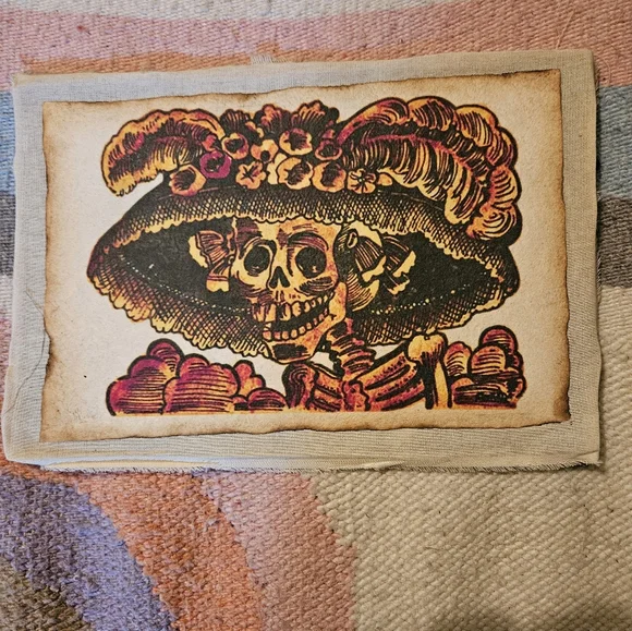 Vintage Day of the Dead Classic Skeleton Art Print-See Measurements - Picture 1 of 6